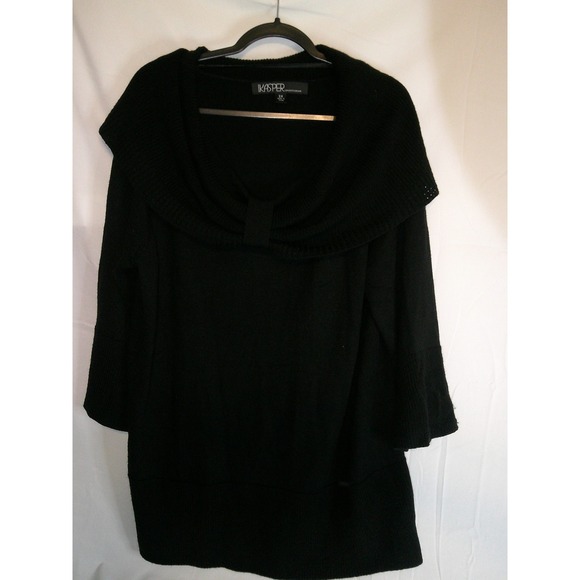 Kasper Sportswear Woman Black Tunic Top Plus Size 2X Long Sleeve - Picture 1 of 3